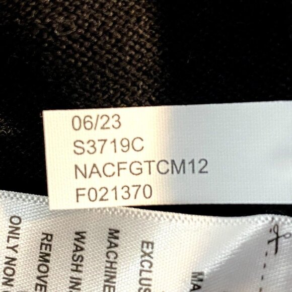 Nautica Crew Neck Sweater Top Mens size Large Black Off White Stripe - Picture 11 of 11